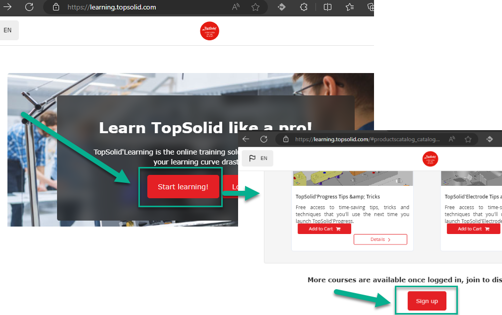 Elearning registration alt-text