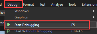 Start debugging alt-text